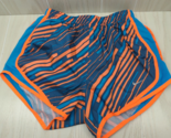 Nike women&#39;s S Small blue orange rectangle stripes running athletic shorts - £10.28 GBP