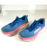 Hoka One One Size 9B Bondi 8 Blue Pink Womens Running Shoes Good Condition - $1,194.08 MXN