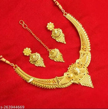 Jawaharat Gold Plated Kundan Necklace tikka and Earrings Jewellery sets  C - £15.54 GBP