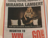 Vintage Miranda Lambert Print Ad Memphis Snowden Grove pa1 - $7.91