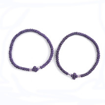 Handmade Purple Greek Orthodox Prayer Rope Waxed Komboskini Chotki Meque... - $7.42