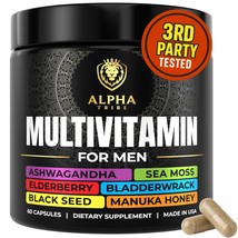 Alpha Tribe Multivitamin for Men with Seamoss Black Seed Oil Ashwagandha... - $19.90