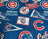 Fabric Traditions, Cotton Chicago Cubs MLB Baseball Sports Print 2 Yards... - $24.25