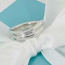 Size 8.5 Tiffany Doppio Wave Ring by Elsa Peretti Mens Unisex in Silver - £231.97 GBP