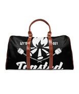 Personalized Waterproof Travel Bag with Campfire &quot;Let&#39;s Get Toasted&quot; Print - £73.40 GBP