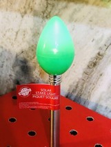 1 Christmas House Christmas Bulb Solar Stake Light  14”-Green. ShipN24Hours - $12.75