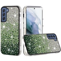 Party Diamond Bumper Bling Design Hybrid Case Cover for Samsung S22 Plus GREEN - £6.84 GBP