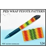 Beaded Pen Wrap Pattern No.124 - Even Count Peyote Seed Bead Tutorial - ... - $3.00