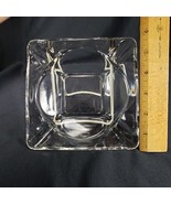 Vintage Clear Square Glass Anchor Hocking Cigar Ashtray with Beveled Edg... - £20.06 GBP