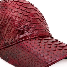 Boss Burgundy Leather Cap image 3