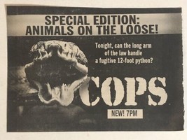 Cops Tv Guide Print Ad TPA9 - £4.45 GBP