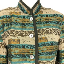 Analogy Petites Teal Brown Button Jacket Size PL Carer Work Blazer  - £23.44 GBP