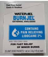 Water-Jel Burn Relief Gel - 3.5 g Packets- Soothes - 25/Box (1 Box) - $621.77 MXN
