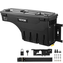 VEVOR Truck Bed Storage Box, Lockable Lid, Waterproof ABS Wheel Well Tool Box 6. - £95.91 GBP