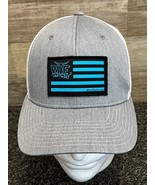 What The Fin WTF American Flag Gray/White Snapback Trucker Cap Hat - £14.44 GBP