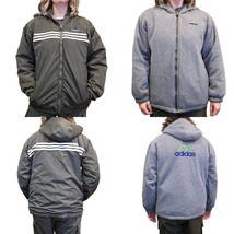 Retro VTG 90s Adidas Reversible Puffer Windbreaker Jacket Green Men’s Sz... - £29.67 GBP