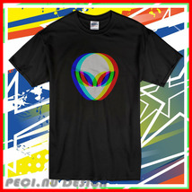New Alien Head Trippy Techno Rave EDM Music Festival T-Shirt Usa Size - £17.09 GBP
