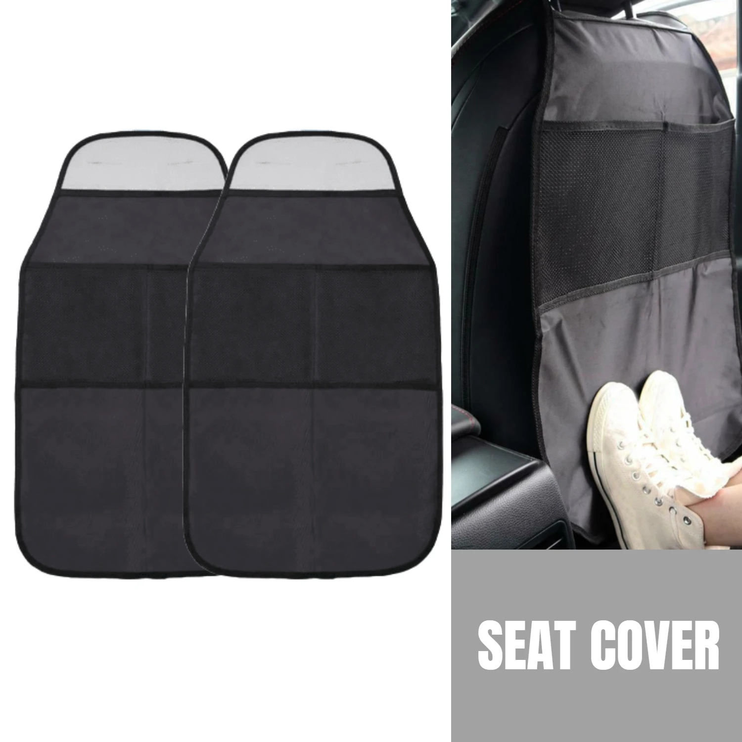 Car Seat Back Protector Cover Anti Kick Mat Pad Seat Cover for Children ... - £9.52 GBP+