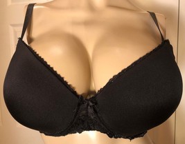 DELTA BURKE 42D Black Lined 42 D Underwire Lace Trimmed Seamless Bra - £10.90 GBP