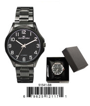 Black 4409-boxed-metal-band-watch - £27.79 GBP