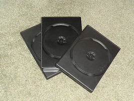 19 STAPLES DVD - CD CASES, INSERTABLE PLASTIC COVER, BLACK (office wht c... - $9.90