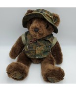 Vintage 1989 Bear Forces Of America Marines Plush Soldier Camo Stuffed 16&quot; - $36.65