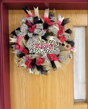 Breast Cancer Awareness Wreath, Front Door wreaths, Breast Cancer Surviv... - $140.00