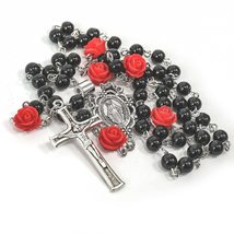 Nazareth Store Pearl Beads Rosary Beaded Necklace Projection Our Father Prayer M - £9.01 GBP+