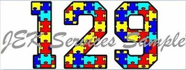 Autism Awareness Background Number Stickers - £1.89 GBP+