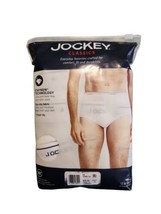 Jockwy Classics Briefs Mens Size 44 Y Front Fly Full Rise Cotton White  4 Pack  - £25.57 GBP