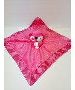Nuby Hot Pink Fox baby lovey security blanket satin trim blanket - $20.71 CAD