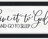 Give It to God and Go to Sleep Sign: Couples Bedroom Wall Decor above Be... - $33.50