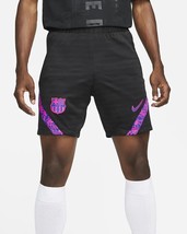Nike FC Barcelona Strike Knit Soccer Shorts Slim Fit Black Small - £38.71 GBP