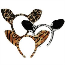 Soft-Touch Animal Print Ears Style is Random Safari Jungle Party Favors - £13.32 GBP