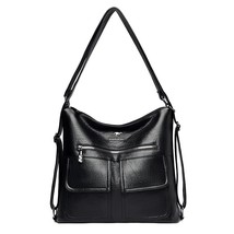 3 In 1 Women Back Pack Bagpack Vintage Women Bag Retro Leather Ladies Casual Tot - £142.35 GBP