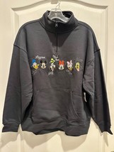 Disney Parks Mickey &amp; Friends WDW Black Quarter Zip Pullover Small S 1/4... - $78.20