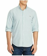 New Polo Ralph Lauren Men&#39;s Classic Fit Long Sleeve Oxford Shirt Green S... - $80.51 CAD