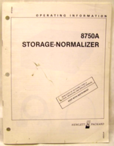 HP 8750A STORAGE-NORMALIZER OPERATING INFO MANUAL - $12.99