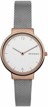 NWOT Skagen SKW2616 Women&#39;s &quot;Ancher&quot;  Two-Tone Stainless Steel Mesh Dress Watch - £74.34 GBP