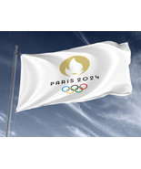 Paris Olympics Games 2024  Flag ,Size -3x5Ft / 90x150cm, Garden flags - $40.61 CAD