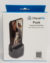 Cliquefie - 360° Panoramic Self-Rotating Phone Stand for Mobile Phones - Black - £15.40 GBP