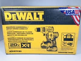 DEWALT DCK287D1M1 20V Cordless Hammer Drill and Impact Driver Combo Kit - £257.11 GBP
