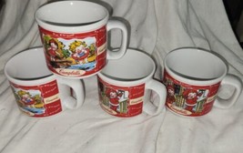 Vintage 1988 Houston Harvest Campbells Soup Mugs Set of 4 Coffee Tea Col... - £27.52 GBP