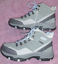 Skechers Outdoor Relaxed Fit Waterproof Hikers Trego Size 8 Gray New In Box - £35.32 GBP