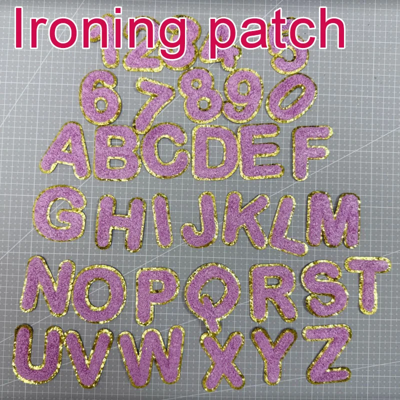 A-Z Letter Ironing Patch for Clothes and Bag Embroidery Appliques -H PURPLE - $1.06 CAD