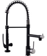 Black &amp; Nickel Kitchen Faucet: Pull-Down Sprayer - $3,046.13 MXN