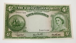 1953 Bahamas 4 Chelines en Cuenta En XF Estado P #13 - £198.87 GBP