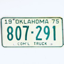 1975 United States Oklahoma Commercial Truck License Plate 807-291 - $17.60 CAD