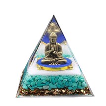 Natural Orgonite Pyramid Reiki Amethyst Energy Healing Chakra Meditation Orgone - £39.49 GBP