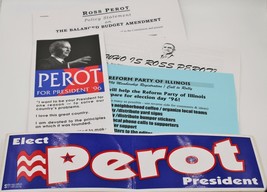 Vintage 1996 Ross Perot Presidential Election Campaign Literature Bumper... - £7.73 GBP